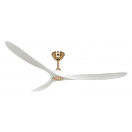 ECO GENUINO 180 MG MW Brushed Brass White with DC motor and remote control by Casafan