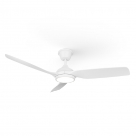 Dana 132 White Outdoor Ceiling fan with DC motor and LED light by Sulion