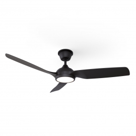 Dana 132 Black Outdoor Ceiling fan with DC motor and LED light by Sulion