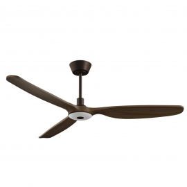 Balcony Neo 142 Brown Dark Wood Outdoor Ceiling fan with DC motor and LED lightby Sulion