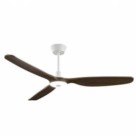 Balcony Neo 142 White Dark Wood Outdoor Ceiling fan with DC motor and LED lightby Sulion