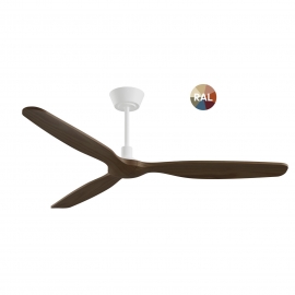 Balcony Neo 142 White Dark Wood Outdoor Ceiling fan with DC motor by Sulion